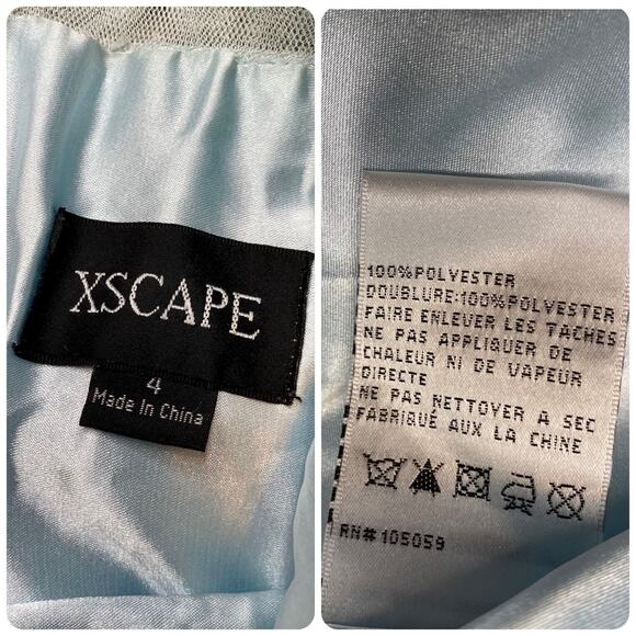 XSCAPE Embroidered Floral Sleeveless Gown Long Formal Dress Size 4 - Picture 12 of 13